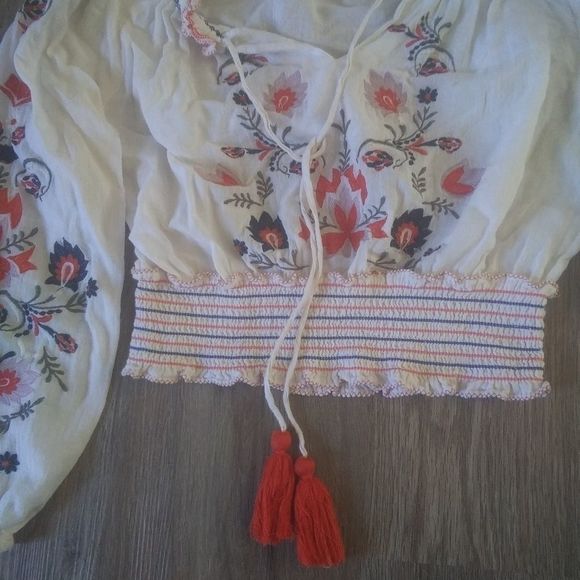 Chelsea & Violet Embroidered Crop Top - Picture 6 of 8